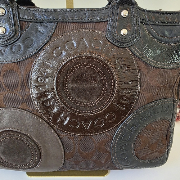 Coach Circle Patchwork Y2K East-West Tote Mixed Leathers - Picture 5 of 15